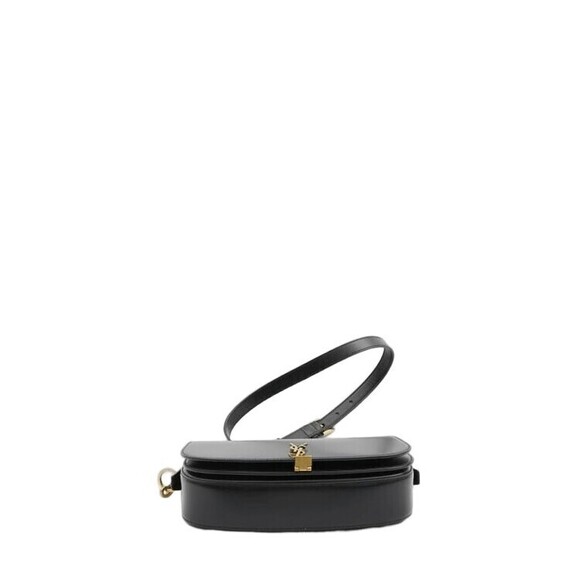 Saint Laurent Structured Black Calf Leather Shoulder Bag - NWT